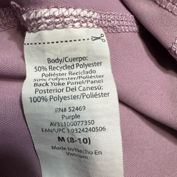 Avia Women's Crewneck Short Sleeve T-Shirt Size Medium Purple Air Vent reflector - Picture 14 of 15